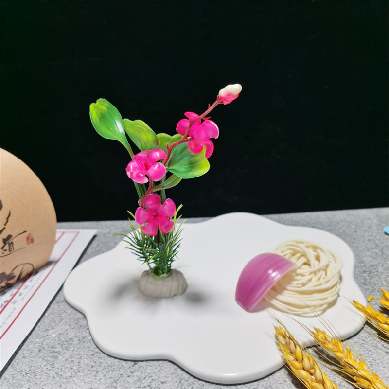 酒店冷菜品摆盘装饰花草 盘饰寿司刺身拼盘创意盘头点缀仿真小花