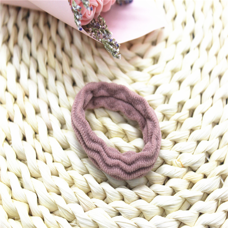 爆款网红秋冬高弹力发圈材料diy发饰发夹配件小波浪褶皱基础皮筋