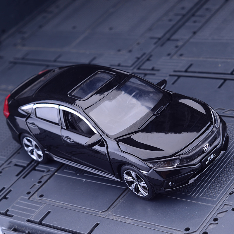 jk823529仿真本田思域合金汽车模型男孩轿车声光金属玩具车摆件