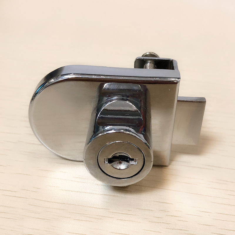 批发锌合金玻璃展示柜锁408单开玻璃橱窗柜锁酒柜锁手机柜台锁