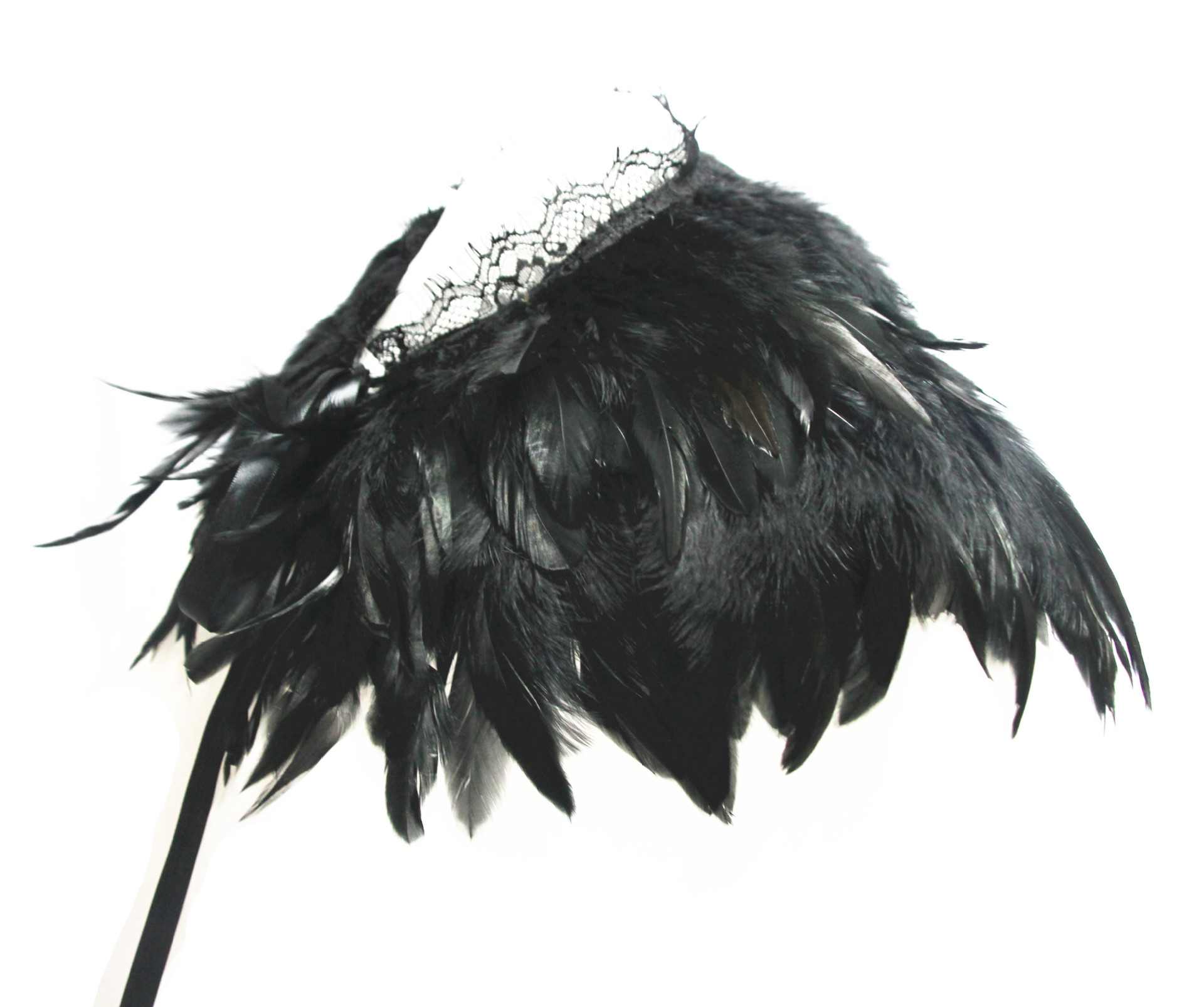 单身派对万圣节party加长羽毛披肩斗篷坎肩假领子3色可选