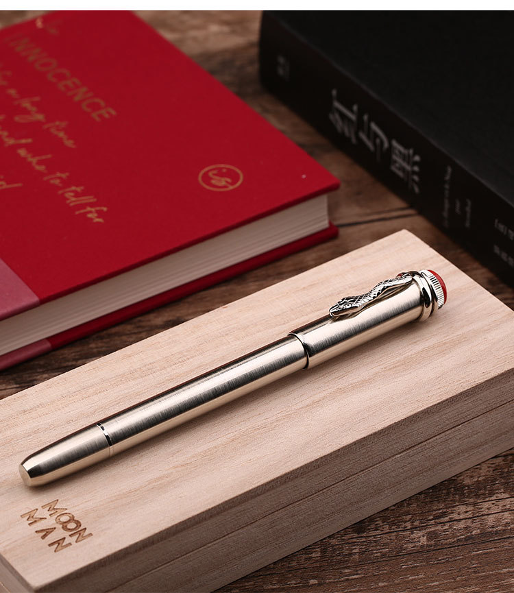 moonman末匠f9法师双色尖金属钢笔红蛇灵蛇蜘蛛款活塞吸墨