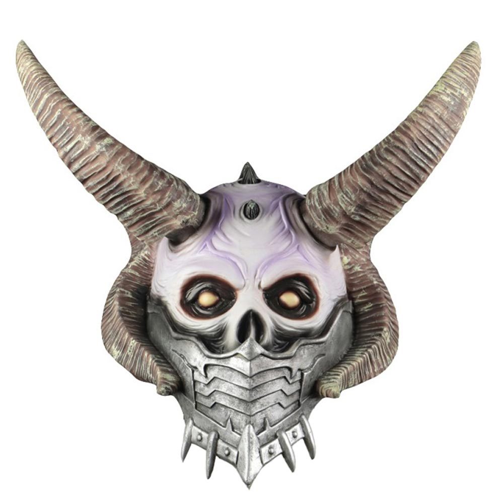 游戏永恒掠夺者面具cosplay乳胶面具伪装万圣节派对牛角道具