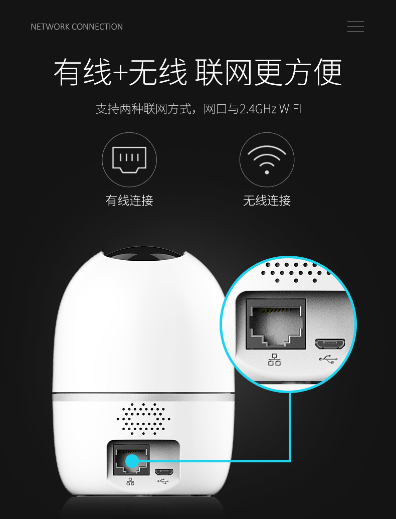 大华乐橙智能ai家用监控摄像小雪人200万wifi监控摄像头tp2/tp2e