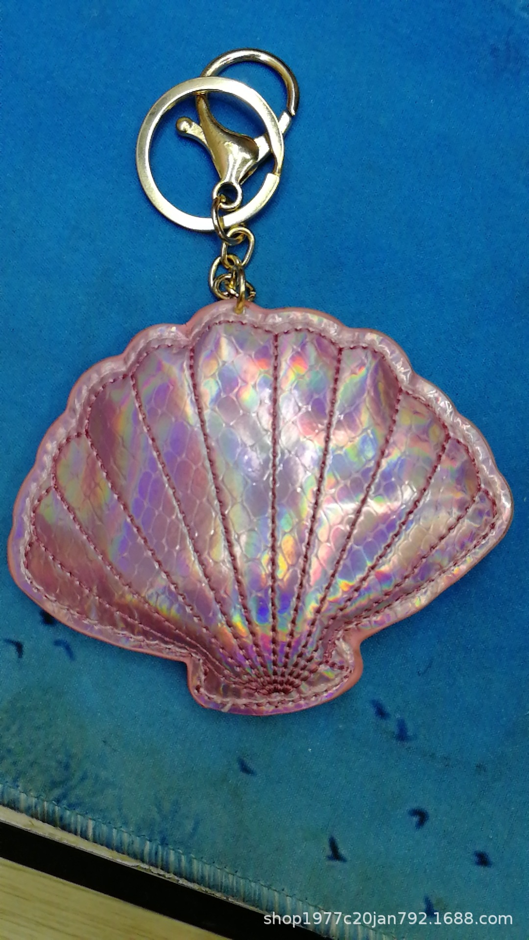 贝壳皮革挂件 创意礼品皮革钥匙挂 可爱贝壳形状钥匙扣 厂家直销