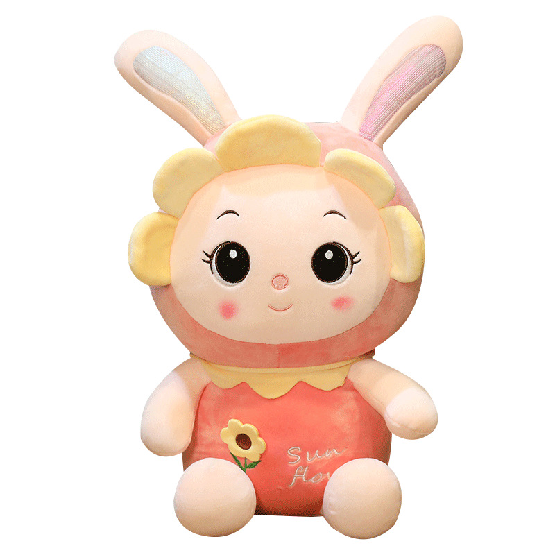 Cute Rabbit Doll Plush Toy SUNFLOWER Doll Cute Doll Pillow Comfort Girls Birthday Gifts Gift