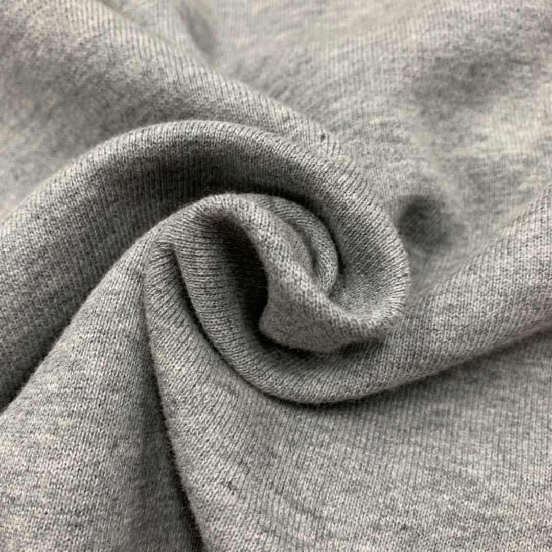 源头工厂 355g全棉麻灰卫衣布 纯棉麻灰毛圈布 休闲外套面料