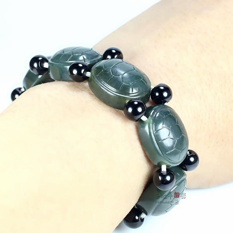 和田玉手链大号男女士款玉石乌龟甲手串手镯长寿龟玉富甲一方