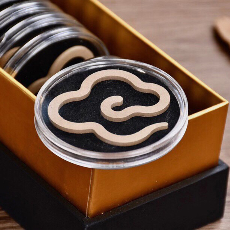 无粘粉盘香单片塑料包装盒沉香粉无粘粉家用熏香盘香包装装香的