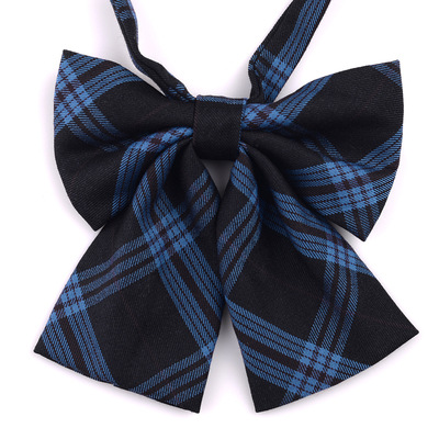 新款免打结jk领带女制服配饰百搭学院风格子卡扣领带休闲日系多色