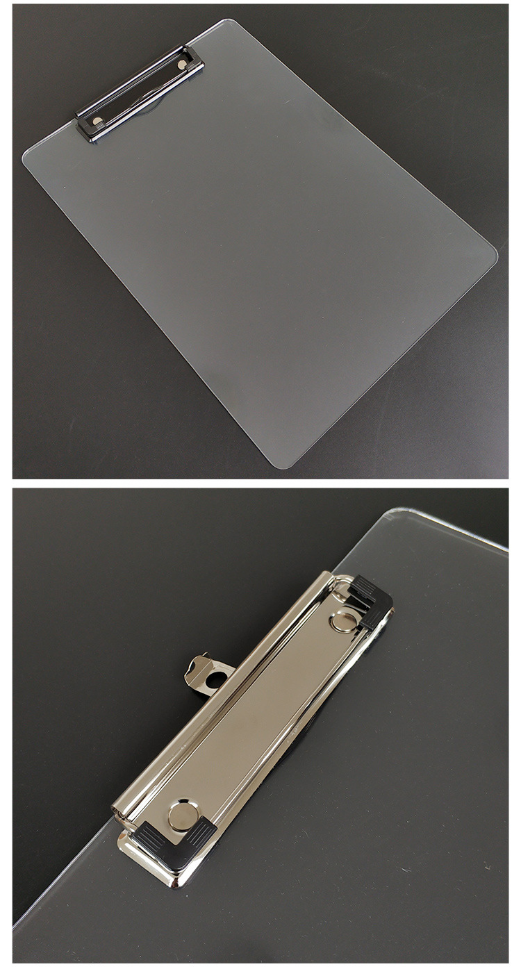 亚克力a4强力板夹文件板夹收纳板夹学生考试垫板透明烫金板夹收据