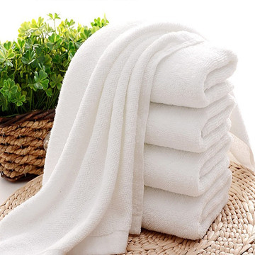 酒店宾馆洗浴棉白方巾毛巾浴巾定制提花绣字logo