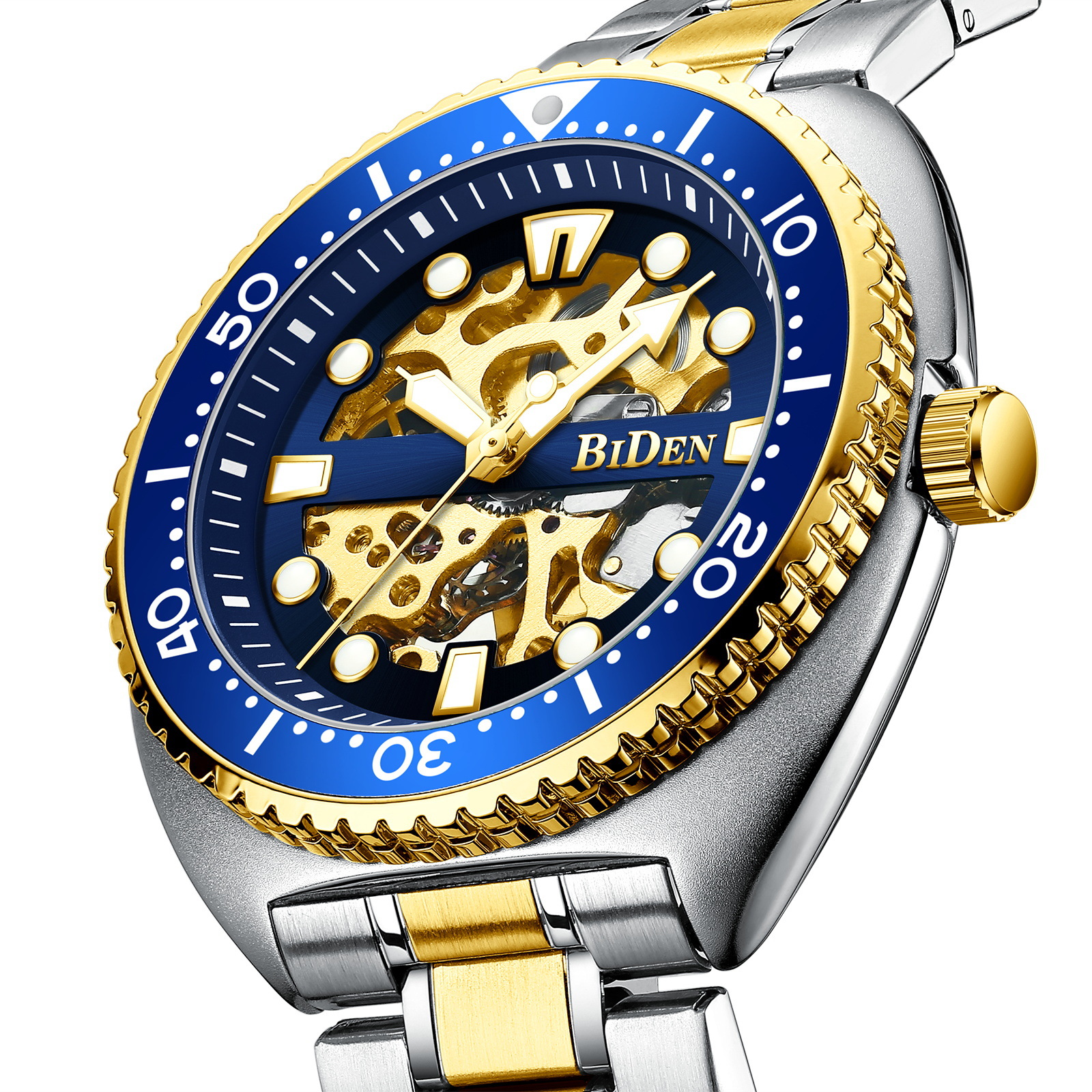 biden新款全自动男士机械表手表表时尚个性男表厂家一件代发