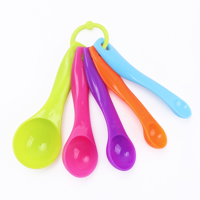 Baking Tools with Scale Color 5-Piece Set Measuring Spoon High Quality Food Thickened Measuring Spoon Set Kitchen Utensils