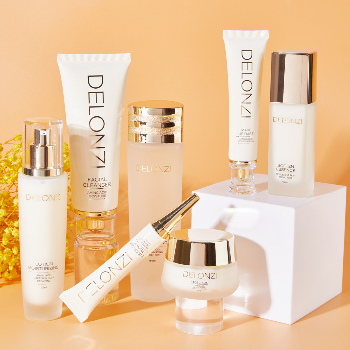 氨基酸保湿补水套装爽肤水乳套盒面霜滋润护肤品精华液化妆品套装