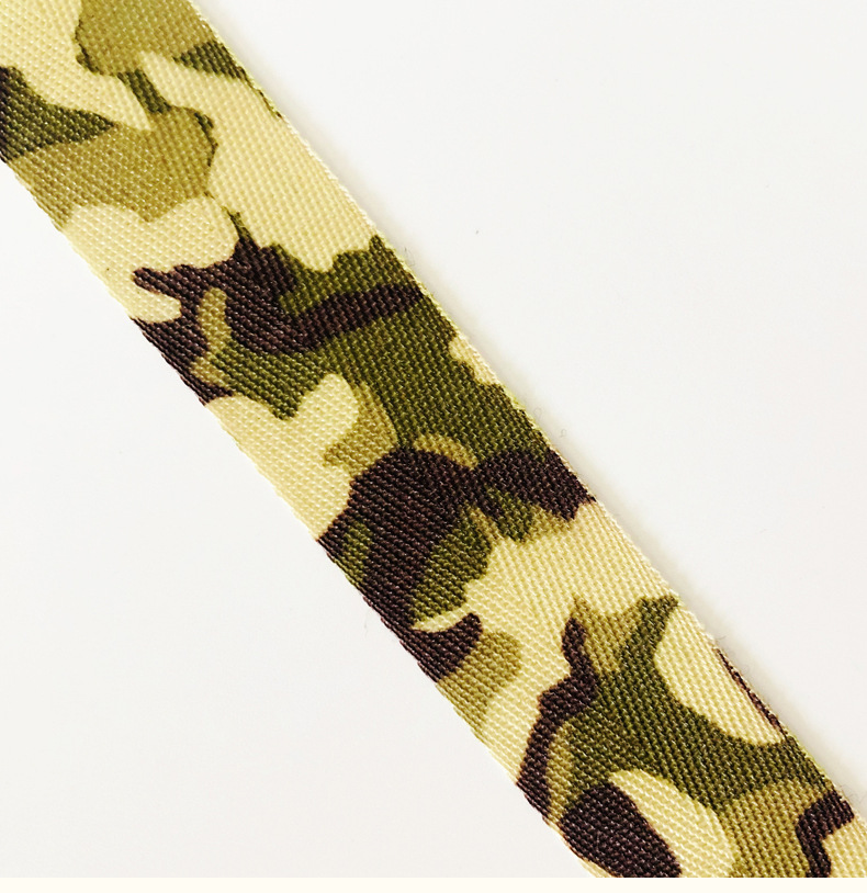 新款豹纹迷彩印花织带厂家现货 热转印裤边鞋帽人字织带服装辅料