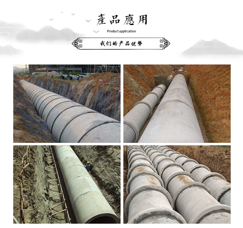 水泥管 厂家批发钢筋混凝土水泥管 下水道承插式预制排水水泥管子
