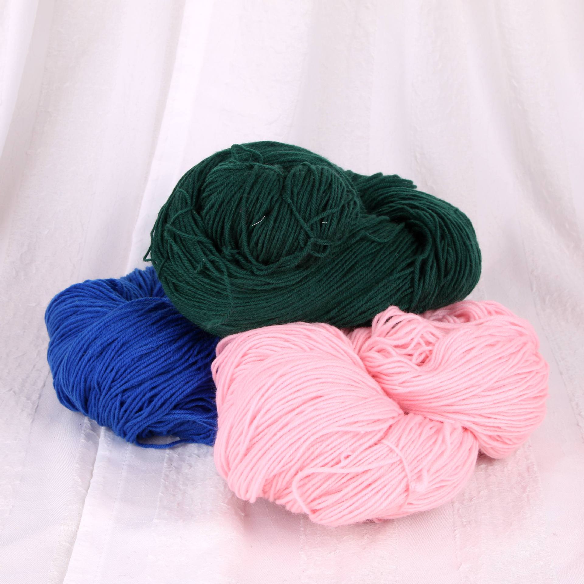 2开司米体纱线毛线外贸线线带毛球批发