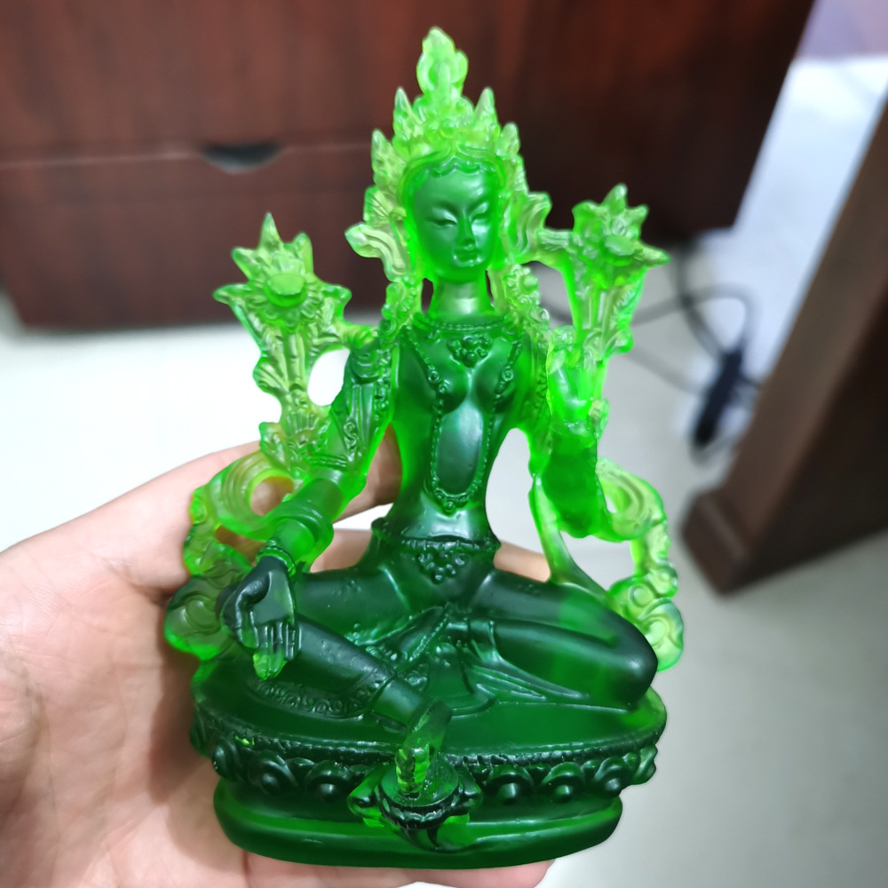 水琉璃佛像现货供应佛堂寺庙供奉水琉璃绿度母佛像-阿里巴巴