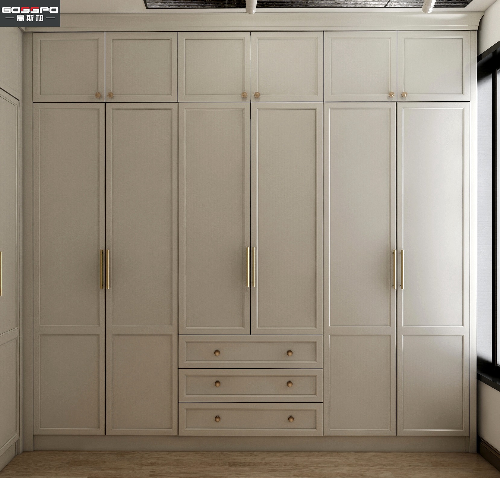 广州厂家全屋美式整体橡木实木衣柜定制卧室走入式简约衣帽间定做