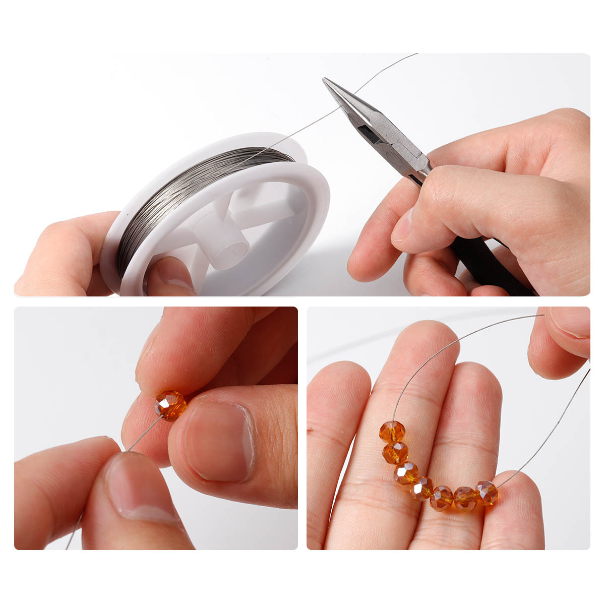 跨境热销手工diy龙虾扣开口圈饰品配件组合装套装材料盒批发