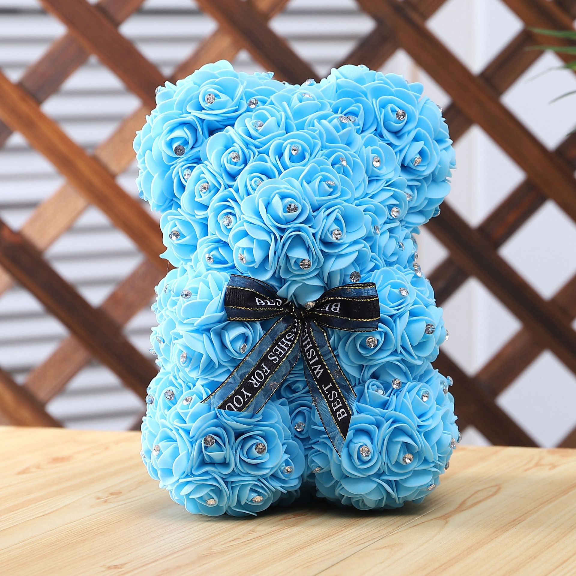 创意款母亲节礼物外贸亚马逊教师节礼物永生花玫瑰熊小熊花束