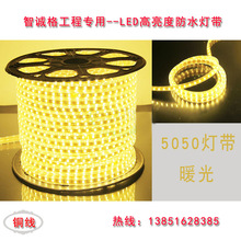 【厂家直销】LED灯带5050贴片高亮60颗/米12V/220V高亮晶元芯片