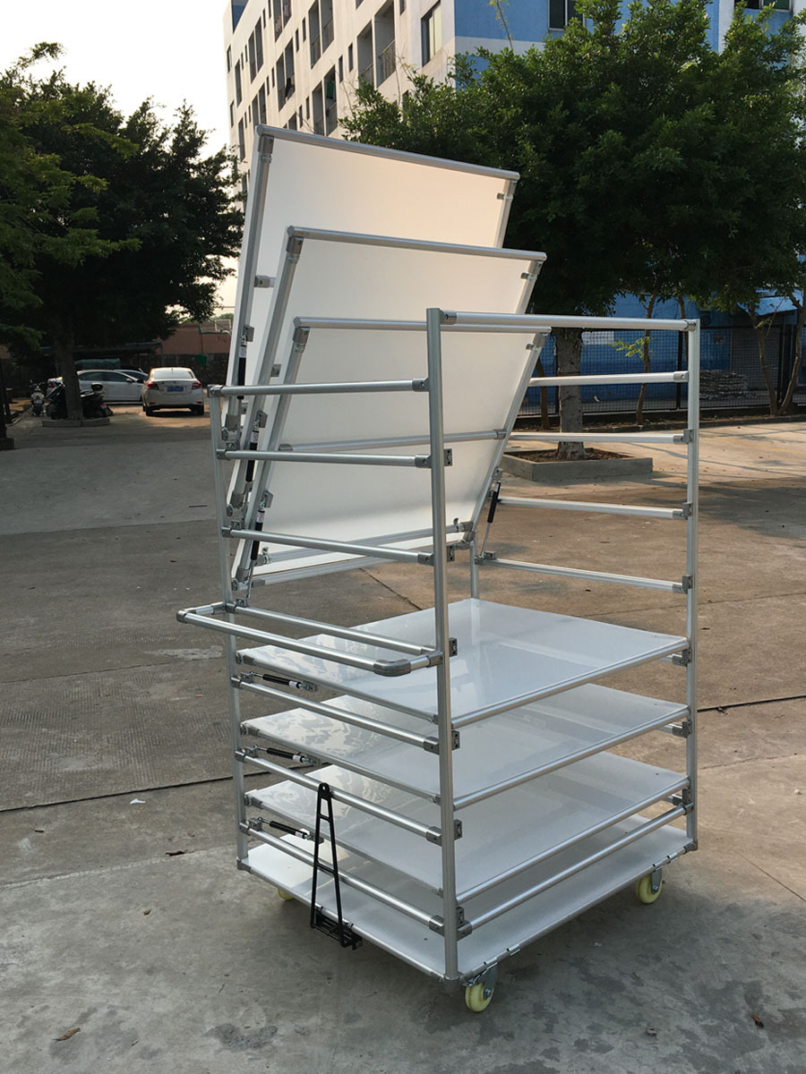 三代精益管防静电工作台可折叠周转车试验台操作台流水线周转车