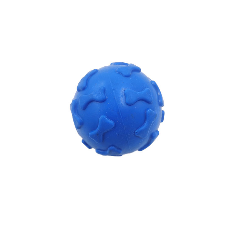 Pet TPR Rubber Bone Ball Toy Dog Molar Bite-Resistant Vocal Toy Ball Factory in Stock Wholesale