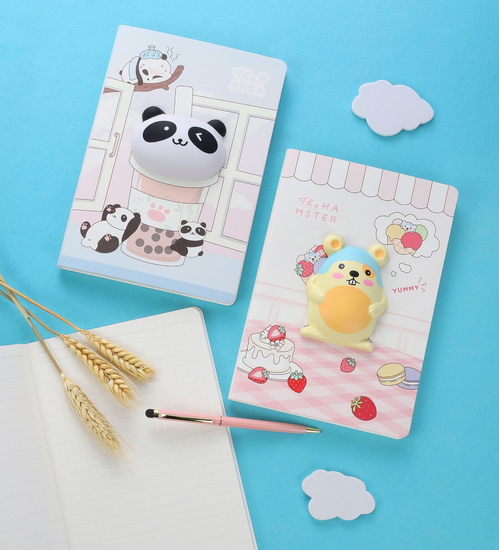 a5软面套装记事本现货无酸纸卡通本子学生萌宠慢回弹可定制笔记本