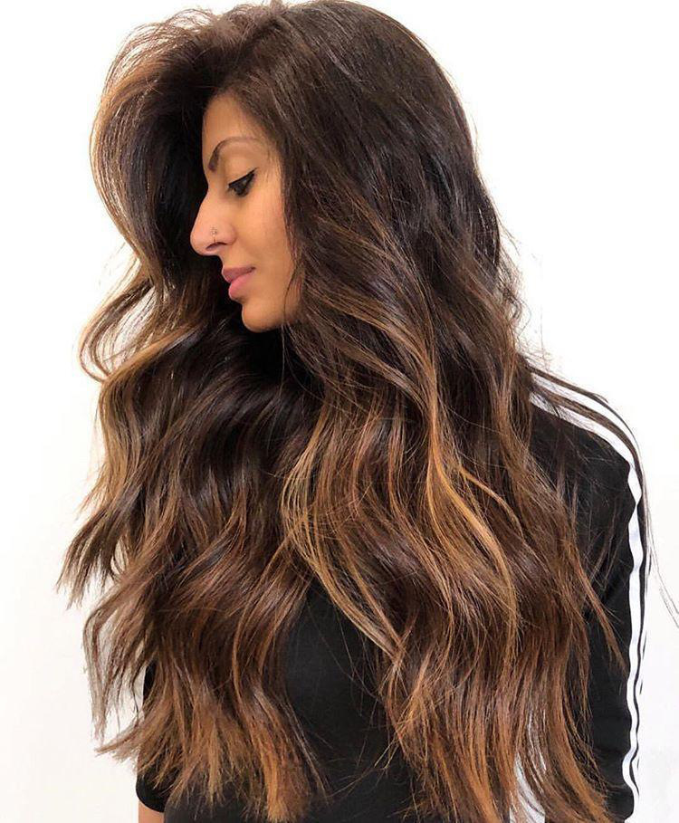 深棕色高温丝假发图片
