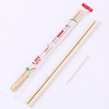 批发一次性竹筷子塑料OPP包装圆筷带牙签快餐外卖筷子