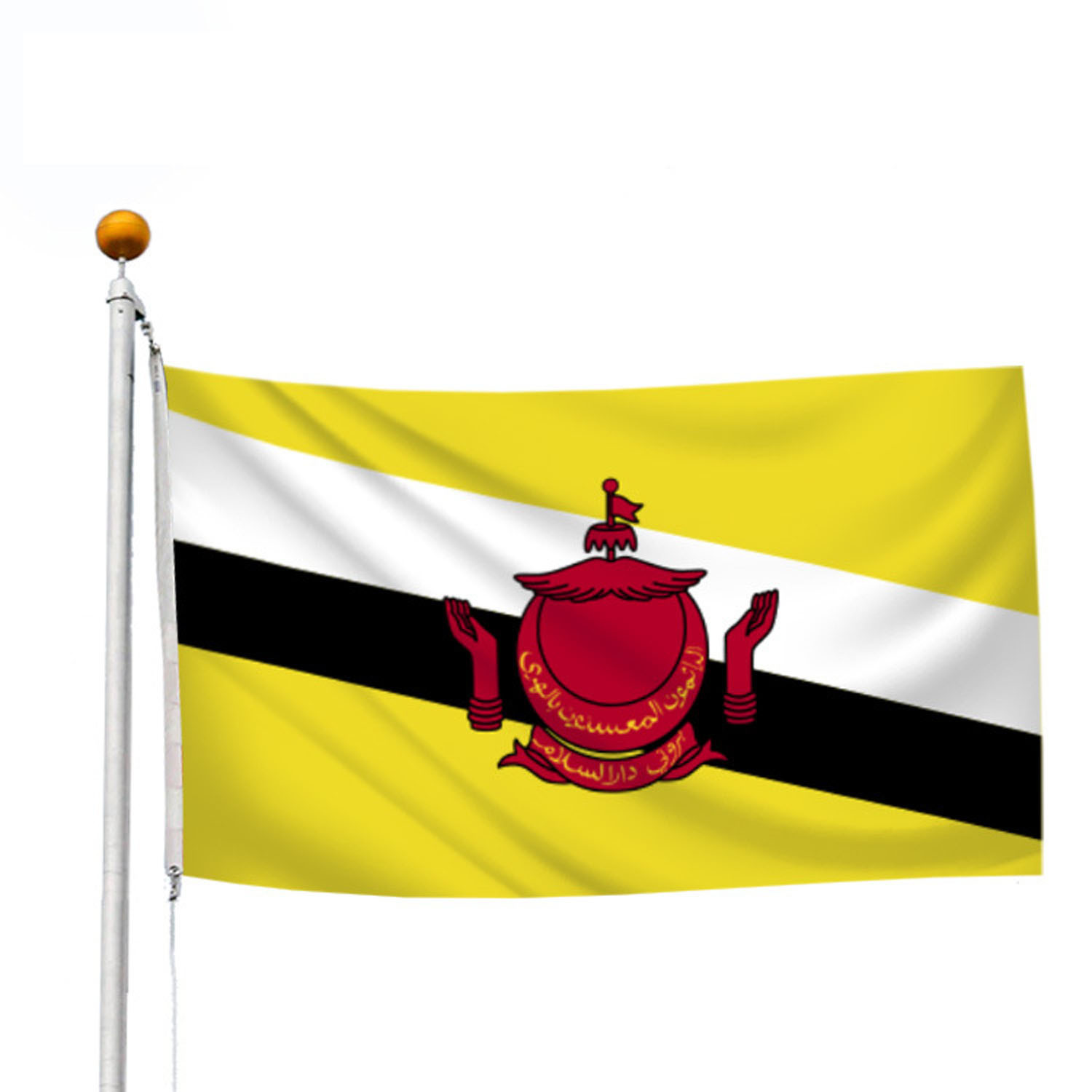 【跨境供应】文莱国旗定制球迷节日广告旗90*150涤纶布旗帜定做