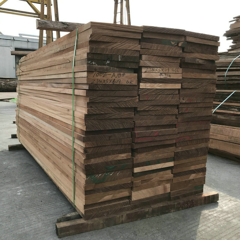 供应非洲刚果乌檀木板材家具料 批发乌檀木菜板料沙比利规格料