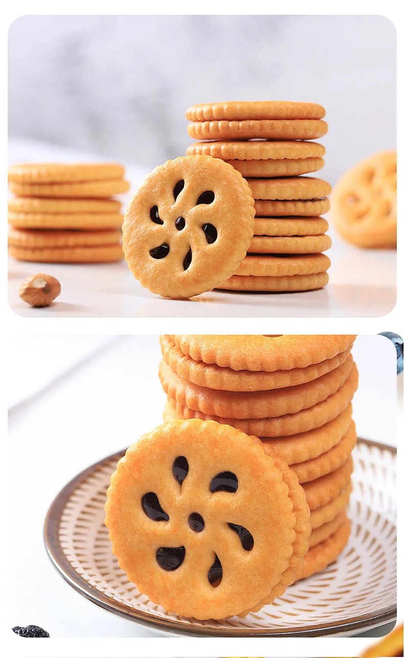 真巧果然美味果酱夹心饼干散装混合装多口味早餐休闲食品零食小吃