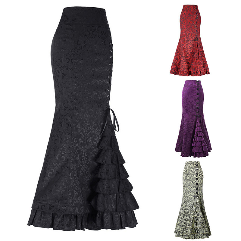 半身鱼尾长裙图片