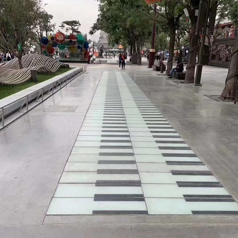 户外工程定制led钢琴地砖灯重力感应户外公园广场网红七彩地板灯