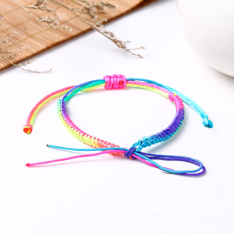 Hand-Woven Diy Semi-Finished Products Red Rope Bracelet Jade Thread Woven Flat Knot Beads Threading Dorje Knot Semi-Finished Products Carrying Strap