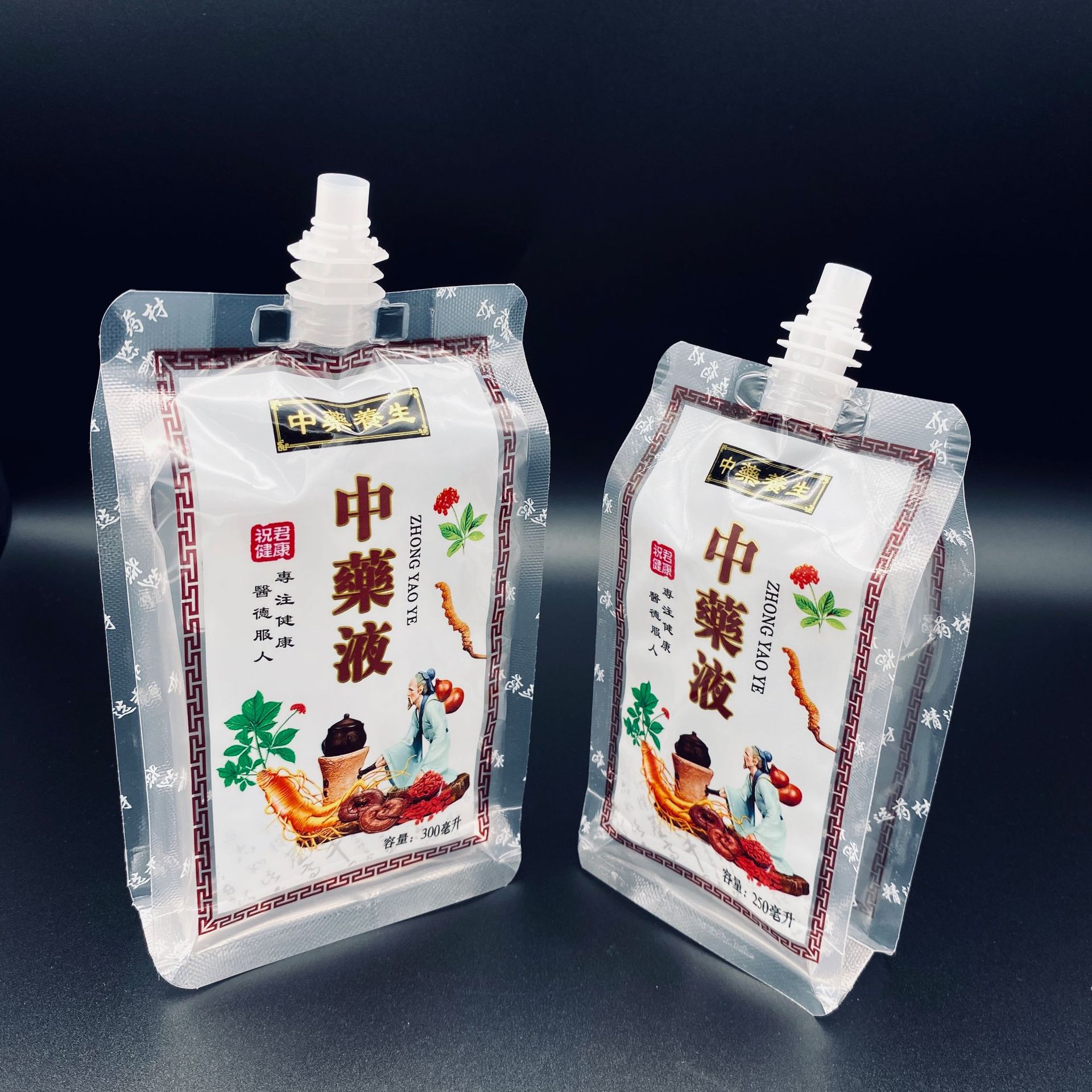 定制复合吸嘴袋 尼龙多层复合 中药液体包装袋一次性饮料吸嘴袋-阿里