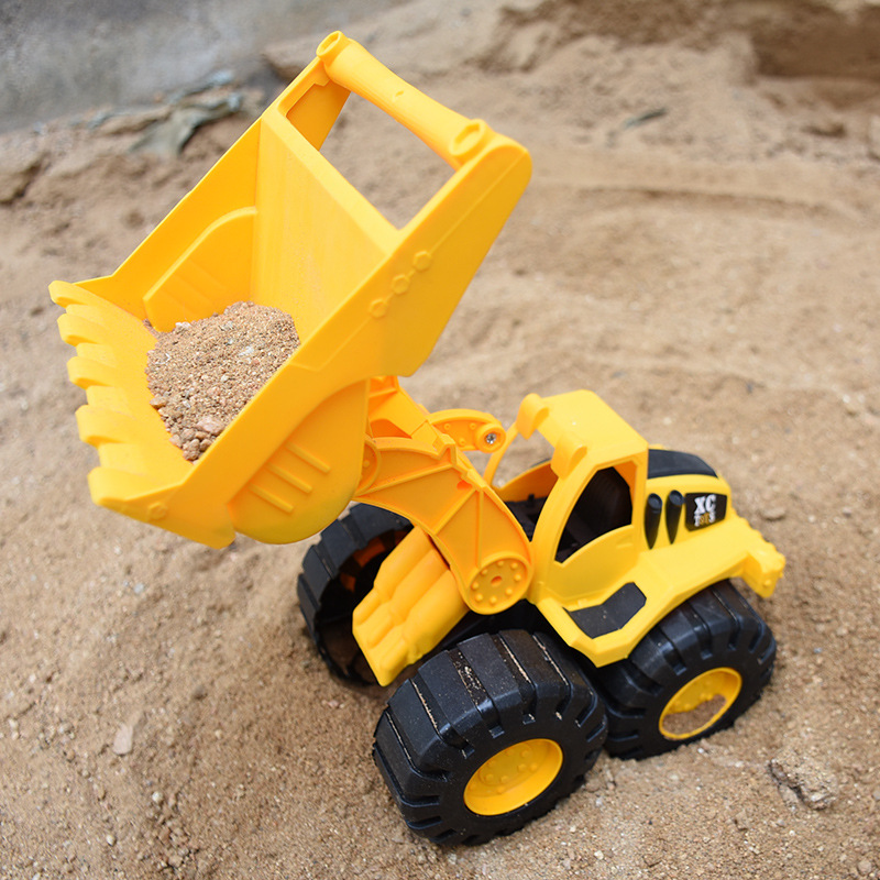 儿童大号挖掘机惯性挖机工程车挖土推挖沙玩具男孩钩机沙滩玩具车