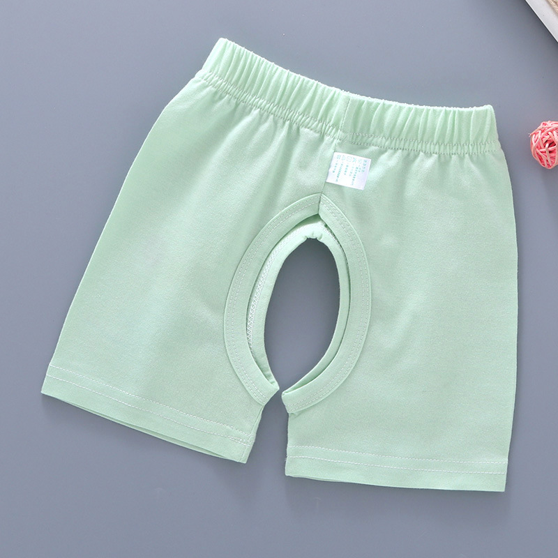 婴儿开裆裤棉夏季男女宝宝短裤6-9个月儿童装3薄裤子1岁半外穿