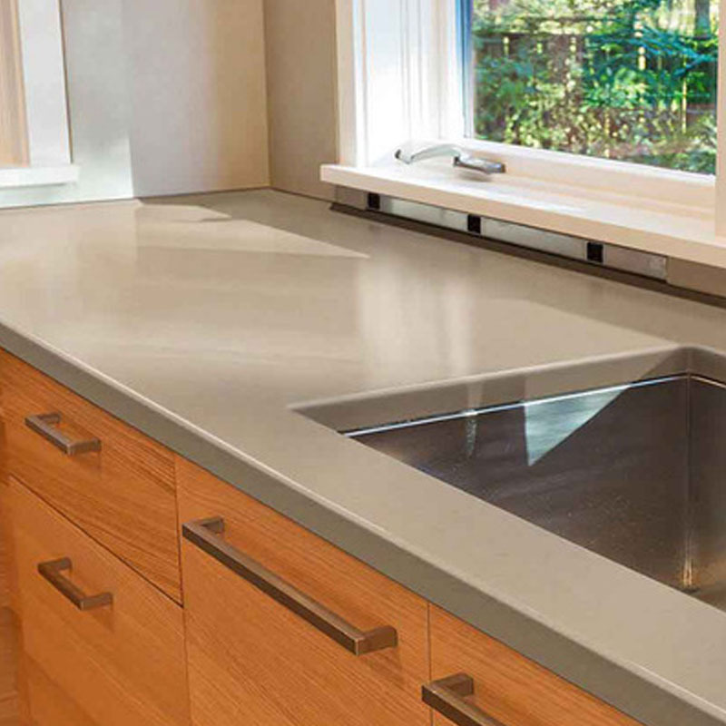 云浮绿业纯色啡色巧克力色系列工程别墅石英石人造石厨房台面厂家