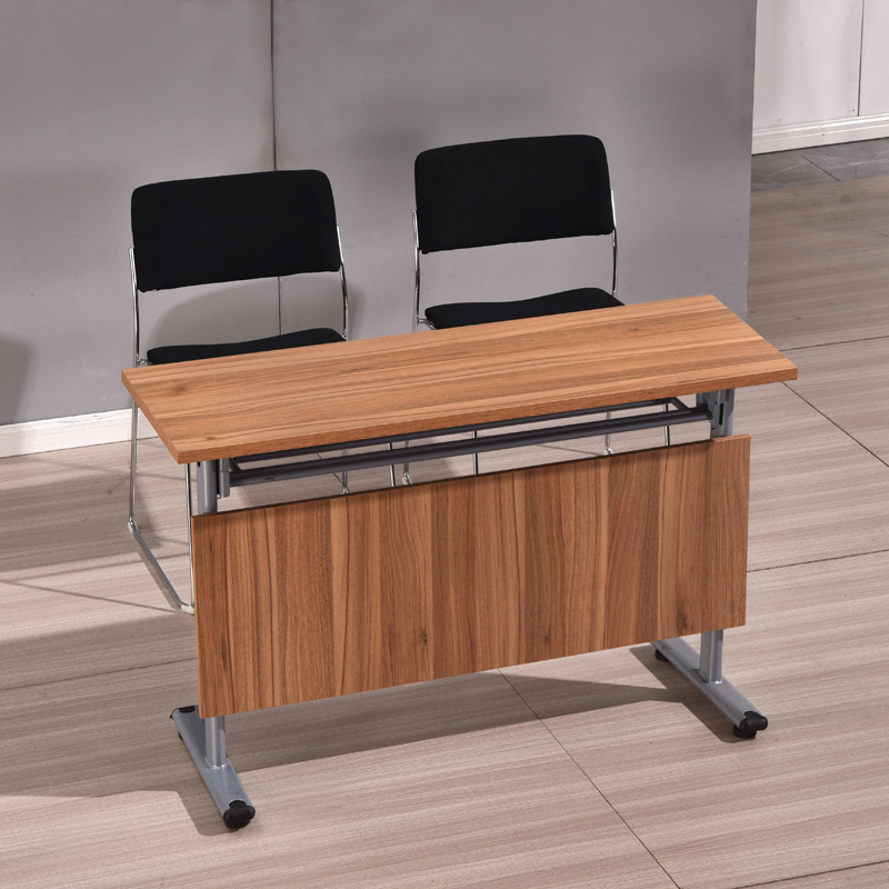 0成交951个折叠会议桌椅组合双人拼接培训课桌长条职员桌移动翻板带轮