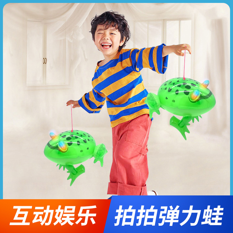 Factory in Stock PVC Inflatable Toy Frog Elastic Frog Inflatable Frog Luminous Large Wholesale