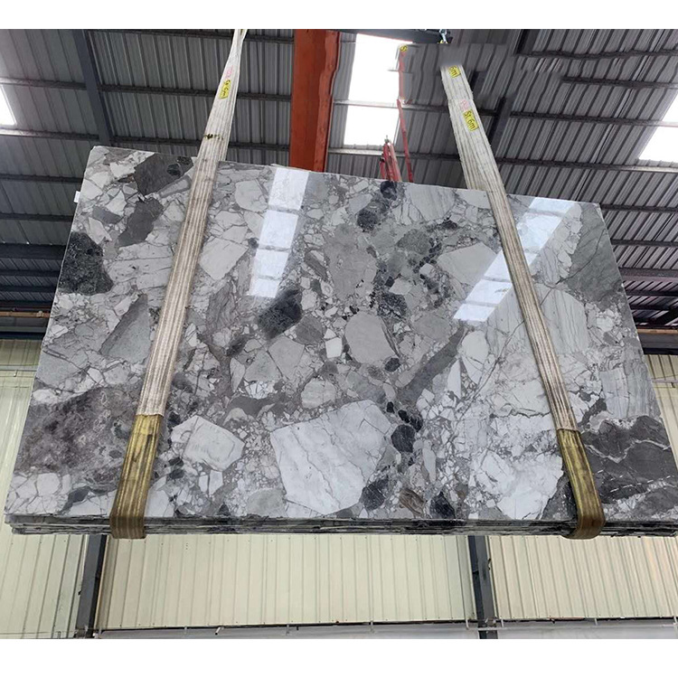 云浮大理石奥利奥灰大量批发定制背景墙工程别墅酒店拼花厂家直供