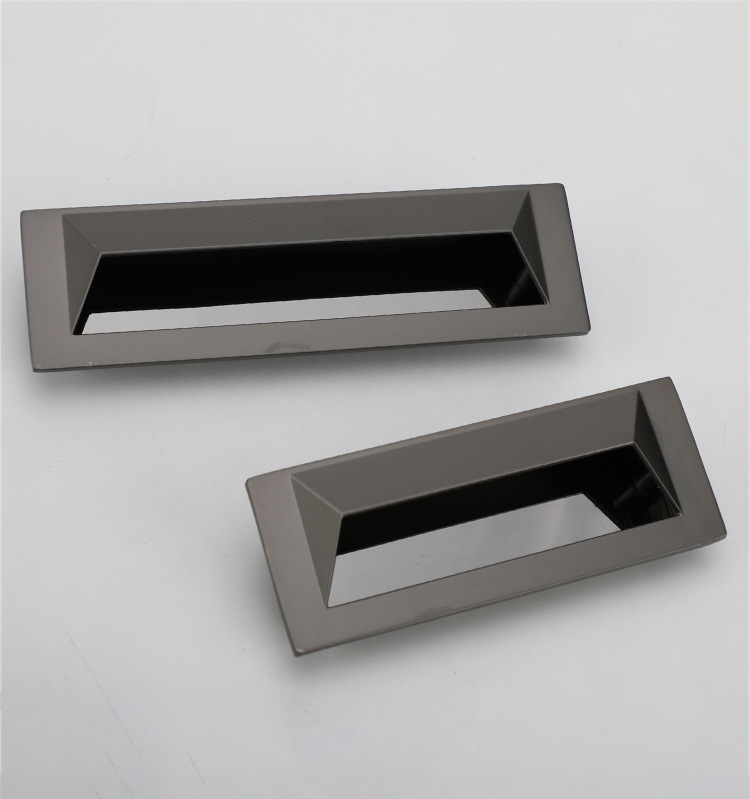 抽屉隐形暗扣家具拉手平拉手抽屉配件衣柜暗装拉手内嵌拉手简约-阿里