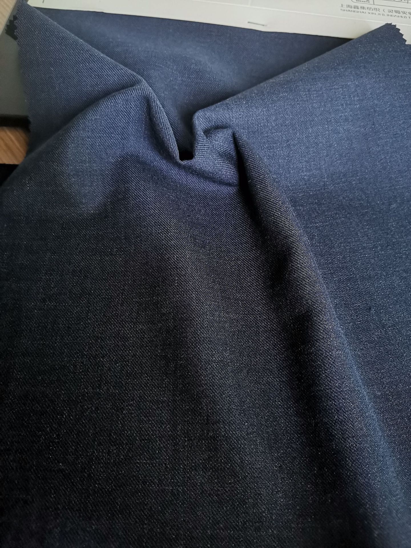 20混藏青斜纹哔叽高端精纺面料服装面料 西服面料 大衣面料