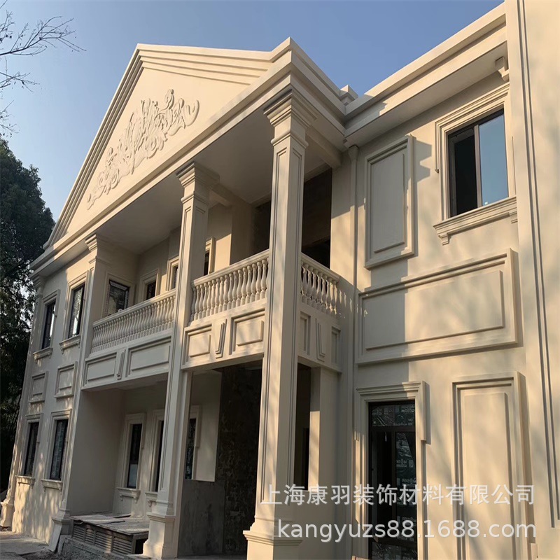 供应grc欧式构件 别墅外立面grc grc线脚装饰柱  成品grc保温线板