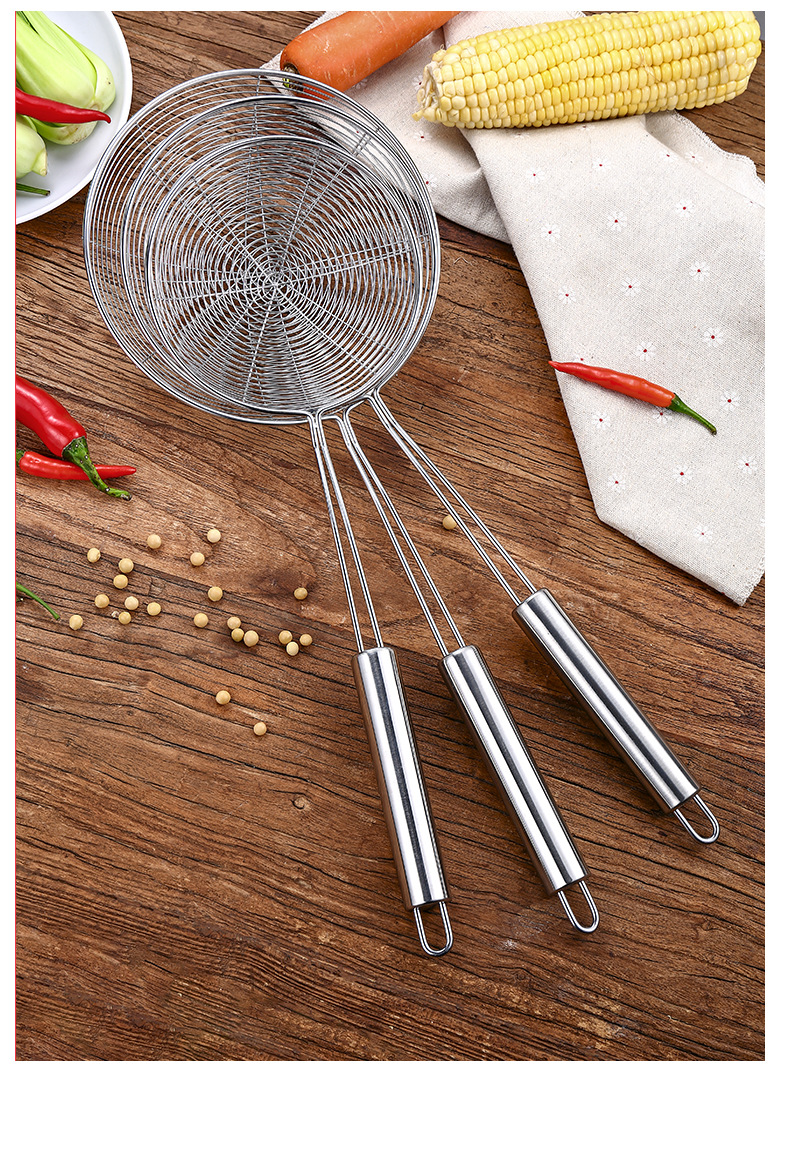 不锈钢火锅线漏勺笊篱捞面饺子油炸麻辣烫家用大小号厨房油鼓油