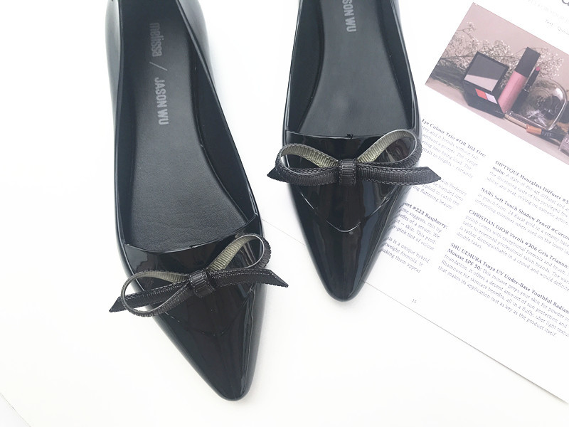 2020新梅丽莎果冻女凉鞋melissa蝴蝶结尖头女单鞋平底浅口懒人鞋